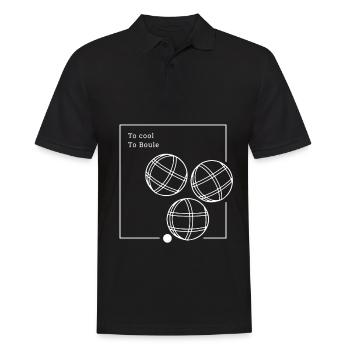 Pour refroidir à Boule Funny boules dictons de joueur de boules - Polo Homme - noir - Devant - Kai (181cm)