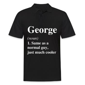 George Definition Cool Name Saying Gift - Men's Polo Shirt - black - Front - Kai (181cm)