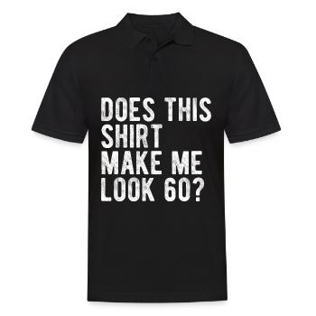 Do I look like 60? Funny birthday design - Men's Polo Shirt - black - Front - Kai (181cm)