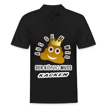 Hors du chemin du roi doit faire des caca - Polo Homme - noir - Devant - Kai (181cm)