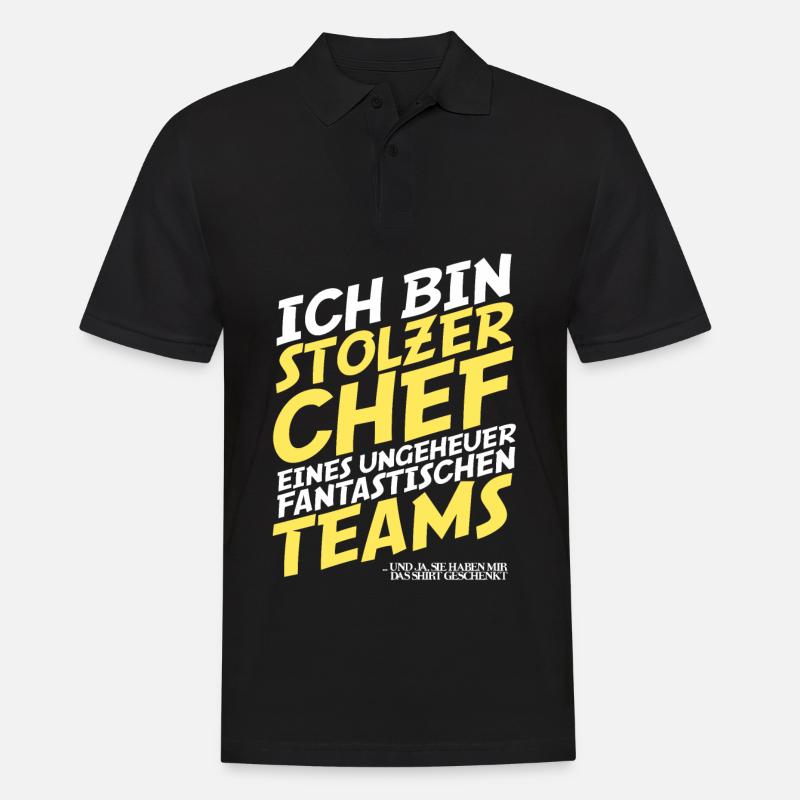 Stolzer Chef Eines Fantastischen Team Chefin Büro - Männer Poloshirt - Schwarz