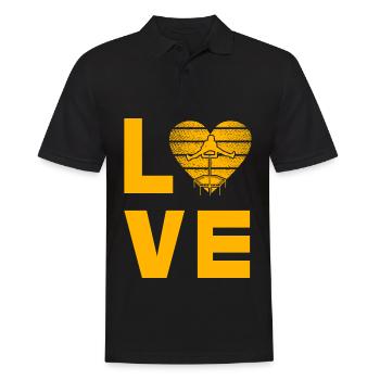 Trampolin-Liebe - Männer Poloshirt - Schwarz - Vorne - Kai (181cm)