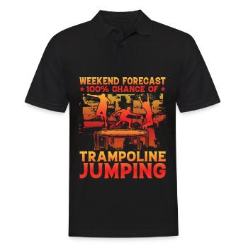 Wochenendvorhersage 100% Chance auf Trampolinspringen - Männer Poloshirt - Schwarz - Vorne - Kai (181cm)
