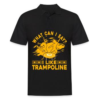 Que puis-je dire ? J’aime Trampoline - Polo Homme - noir - Devant - Kai (181cm)