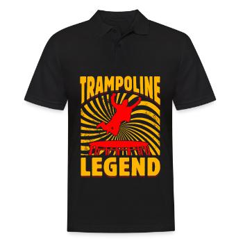 Trampolin-Legende - Männer Poloshirt - Schwarz - Vorne - Kai (181cm)