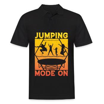 Jumping Mode on - Men's Polo Shirt - black - Front - Kai (181cm)