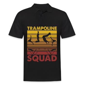 Trampolin-Kader - Männer Poloshirt - Schwarz - Vorne - Kai (181cm)