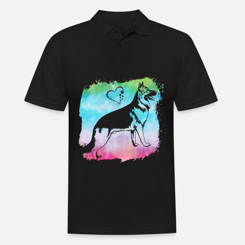 Deutscher Schäferhund - Männer Poloshirt - Schwarz