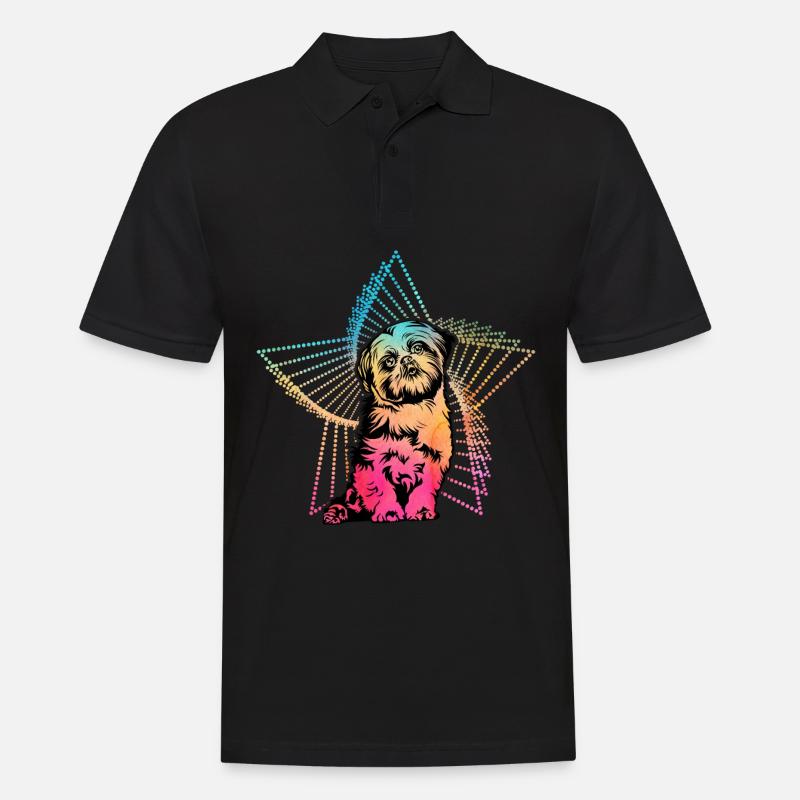 Shih Tzu - Männer Poloshirt - Schwarz