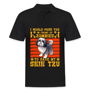 Shih Tzu - Polo Homme - noir - Devant - Kai (181cm)