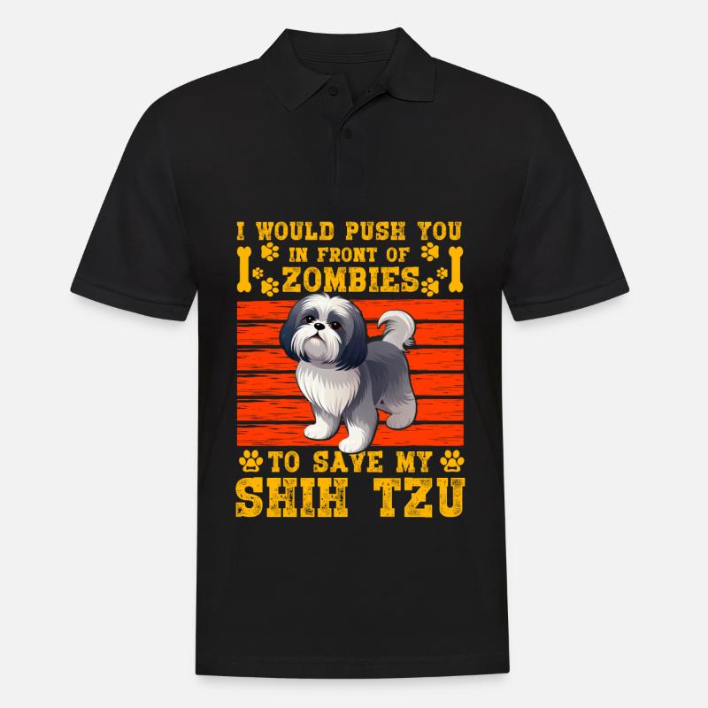 Shih Tzu - Männer Poloshirt - Schwarz