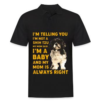 Shih Tzu - Polo Homme - noir - Devant - Kai (181cm)