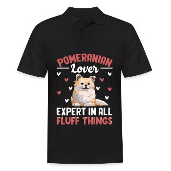 Amoureux de la Poméranie Expert en tout ce qui concerne les peluches - Polo Homme - noir - Devant - Kai (181cm)