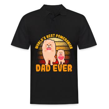 World's best Pomeranian Dad ever - Männer Poloshirt - Schwarz - Vorne - Kai (181cm)