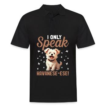Je ne parle que le bichon havanais - Polo Homme - noir - Devant - Kai (181cm)