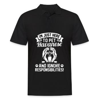 Havaneser Lustiger Spruch - Männer Poloshirt - Schwarz - Vorne - Kai (181cm)