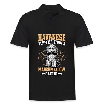 Havanese fluffier than a Marshmallow Cloud - Men's Polo Shirt - black - Front - Kai (181cm)
