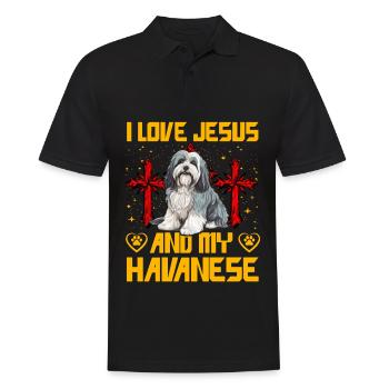 J’aime Jésus et mon bichon havanais - Polo Homme - noir - Devant - Kai (181cm)