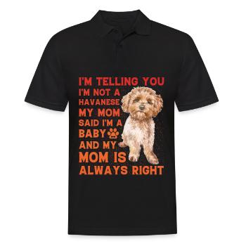 Havanese Lustiger Spruch - Männer Poloshirt - Schwarz - Vorne - Kai (181cm)