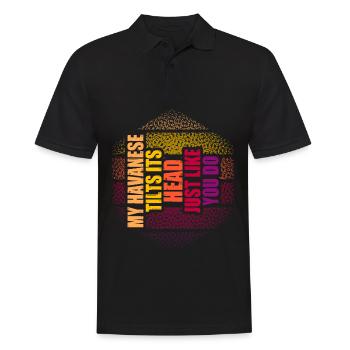 My Havanese tilts its head just like you do - Men's Polo Shirt - black - Front - Kai (181cm)