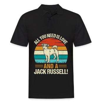All you need is love and a Jack Russell - Männer Poloshirt - Schwarz - Vorne - Kai (181cm)