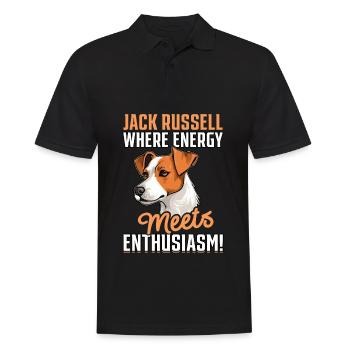 Jack Russell, là où l’énergie rencontre l’enthousiasme - Polo Homme - noir - Devant - Kai (181cm)