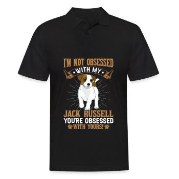 Je ne suis pas obsédé par mon Jack Russell que tu es - Polo Homme - noir - Devant - Kai (181cm)