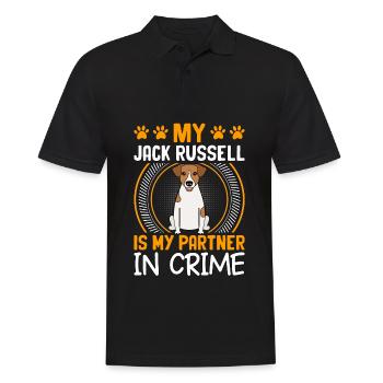 Mon Jack Russell est mon complice - Polo Homme - noir - Devant - Kai (181cm)