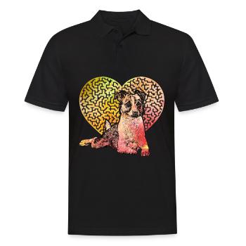 Jack Russell Terrier - Polo Homme - noir - Devant - Kai (181cm)