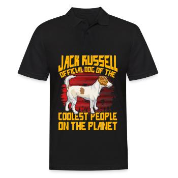Jack Russell chien officiel des gens sur la planète - Polo Homme - noir - Devant - Kai (181cm)