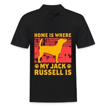Home is where my Jack Russell is - Männer Poloshirt - Schwarz - Vorne - Kai (181cm)