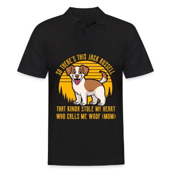 Jack Russell Terrier - Polo Homme - noir - Devant - Kai (181cm)