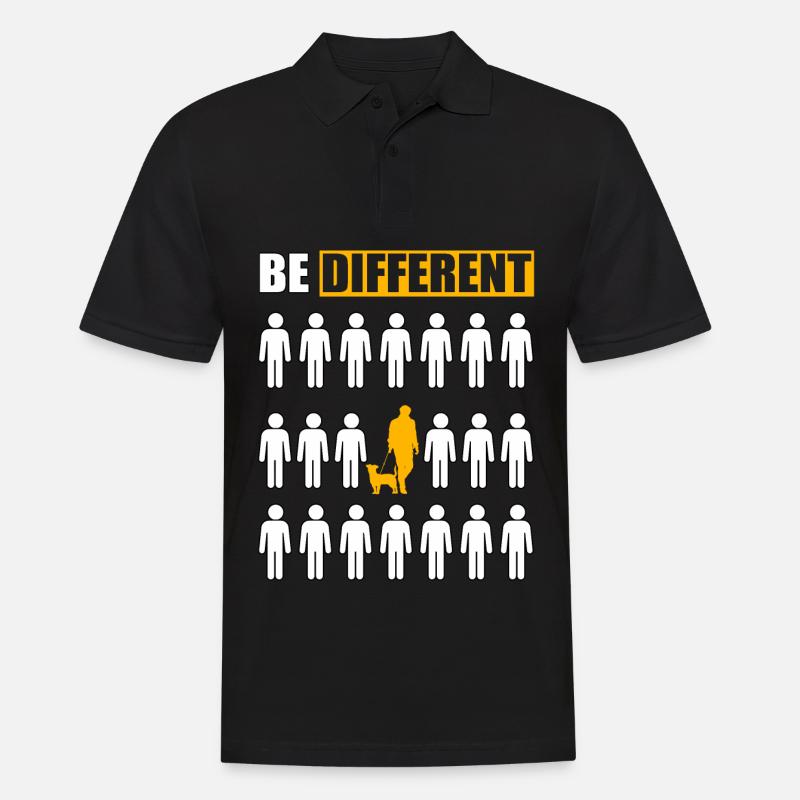 Jack Russell Be Different - Männer Poloshirt - Schwarz