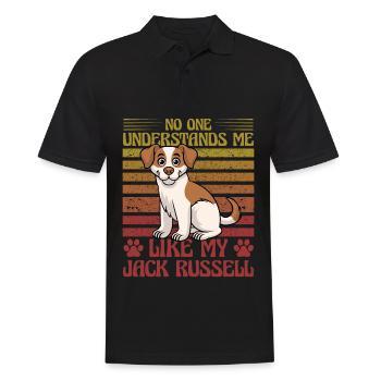 No one understands me like my Jack Russell - Männer Poloshirt - Schwarz - Vorne - Kai (181cm)