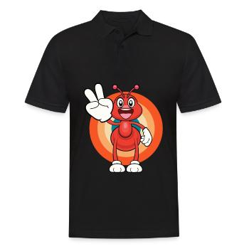 Fourmi Paix - Polo Homme - noir - Devant - Kai (181cm)
