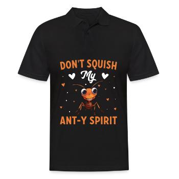 Don't squish my ant-y Spirit - Men's Polo Shirt - black - Front - Kai (181cm)