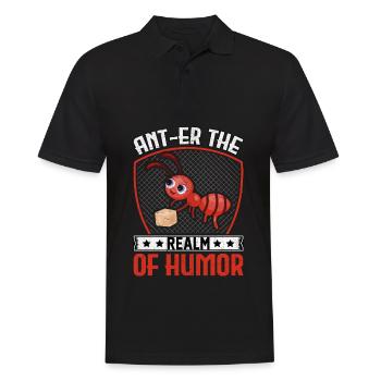 Ant-er le royaume de l'humour - Polo Homme - noir - Devant - Kai (181cm)