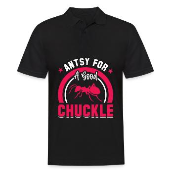 Antsy pour un bon rire - Polo Homme - noir - Devant - Kai (181cm)