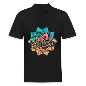 Ant Retro - Men's Polo Shirt - black - Front - Kai (181cm)