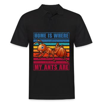 Home is where my Ants are - Men's Polo Shirt - black - Front - Kai (181cm)