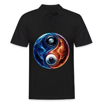 Yin Yang Eau Feu - Polo Homme - noir - Devant - Kai (181cm)