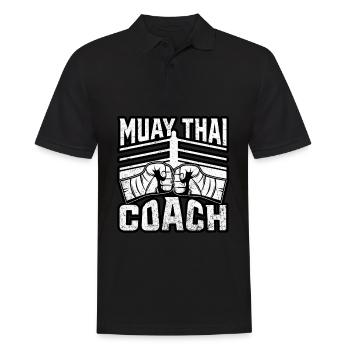 Entraîneur de Muay Thai - Polo Homme - noir - Devant - Kai (181cm)