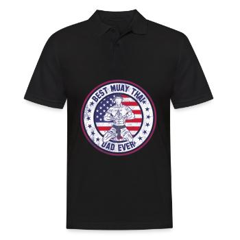 Meilleur papa de Muay Thai de tous les temps - Polo Homme - noir - Devant - Kai (181cm)