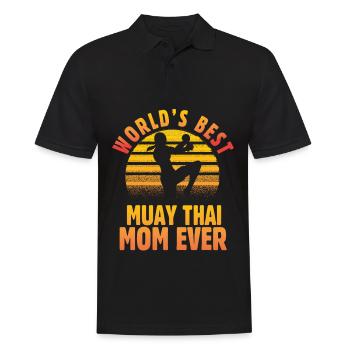 La meilleure maman de Muay Thai au monde - Polo Homme - noir - Devant - Kai (181cm)