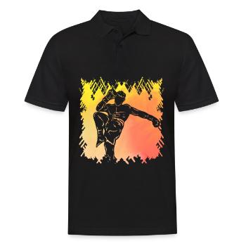 Muay Thaï - Polo Homme - noir - Devant - Kai (181cm)