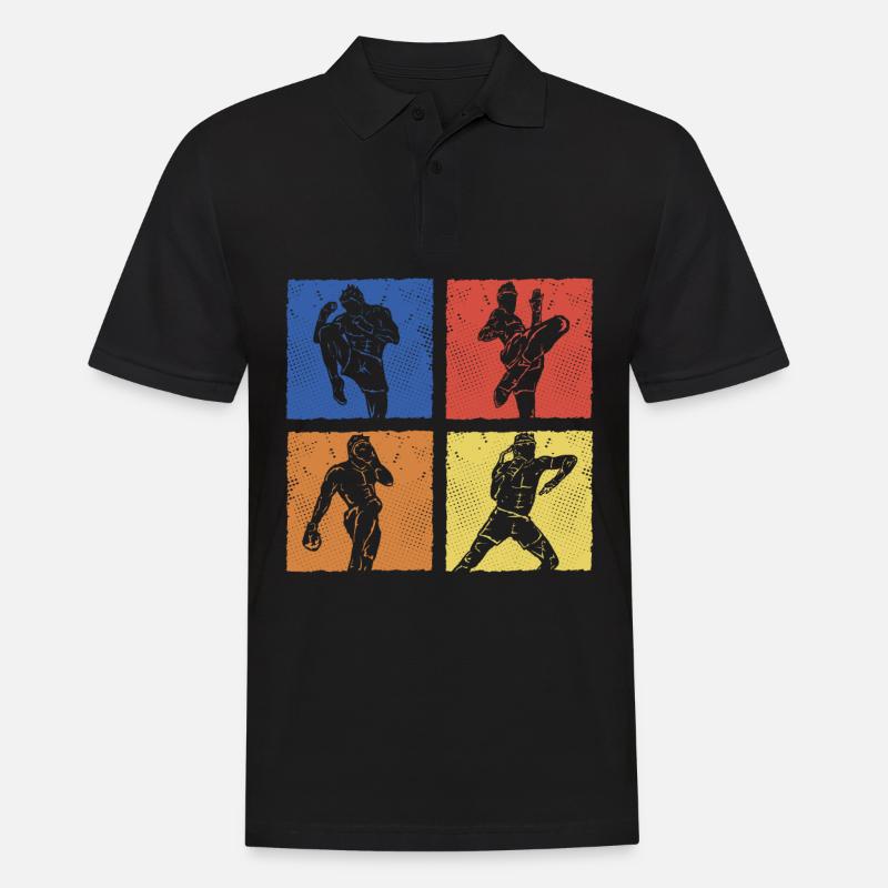 Muay Thai - Männer Poloshirt - Schwarz