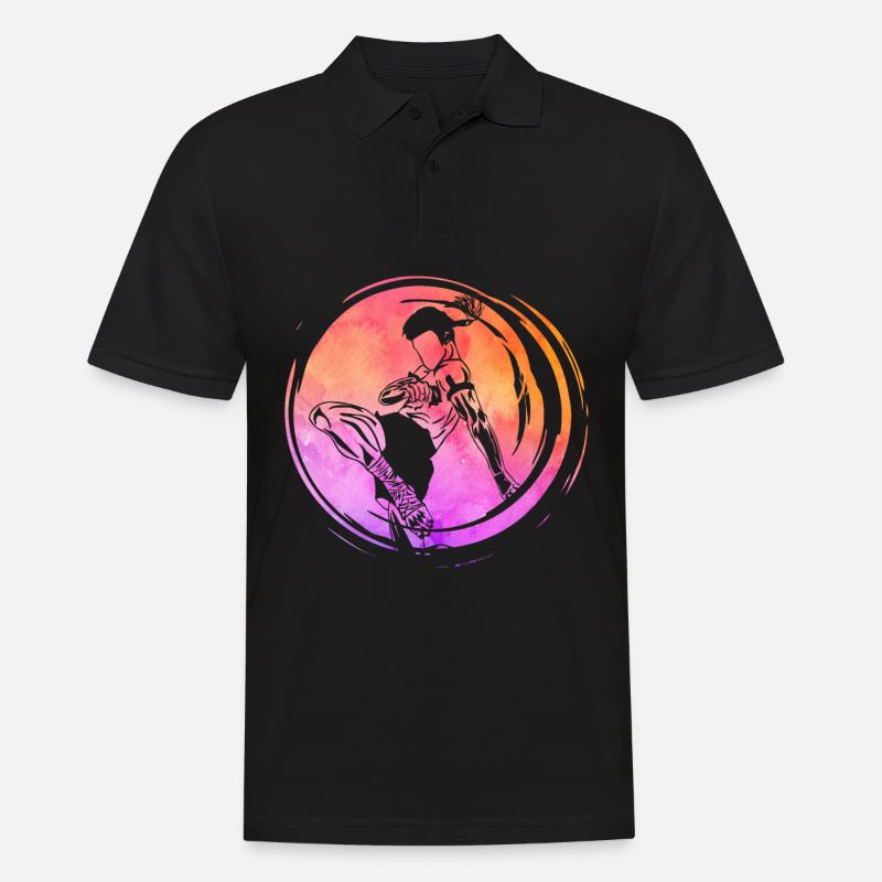Muay Thai - Männer Poloshirt - Schwarz