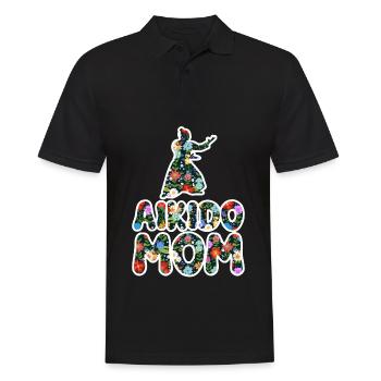 Aikido Mom - Men's Polo Shirt - black - Front - Kai (181cm)