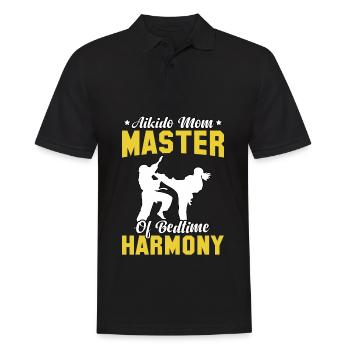 Aikido Mom Master of Bedtime harmony - Men's Polo Shirt - black - Front - Kai (181cm)
