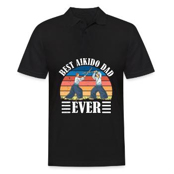 Best Aikido Dad Ever - Men's Polo Shirt - black - Front - Kai (181cm)